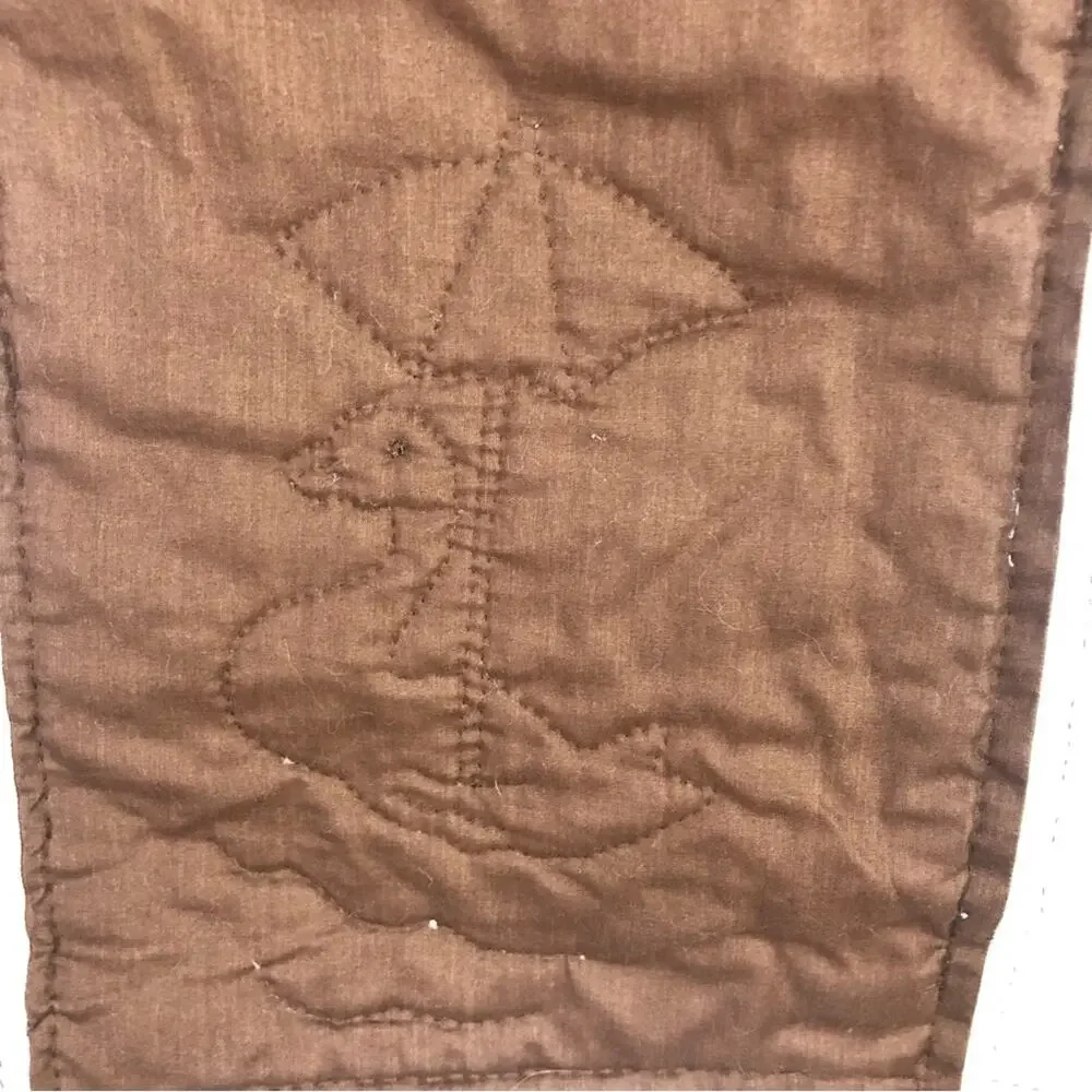 Vintage Embroidered Animal Quilt